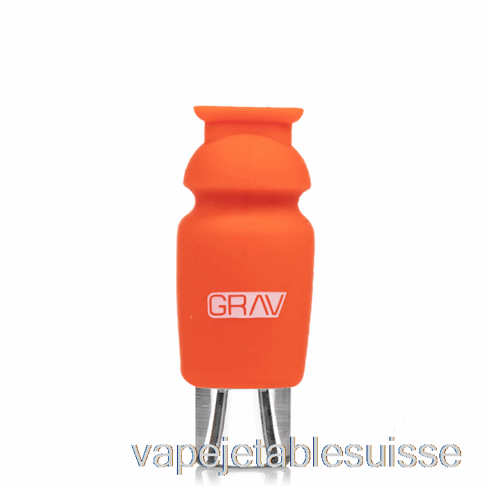 Vape Suisse Grav Béquille En Verre à Capuchon En Silicone Orange écarlate